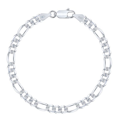 Planetys - Figaro Armband 925 Sterling Silber rhodiniert (1+3) 5 mm Breite von Planetys