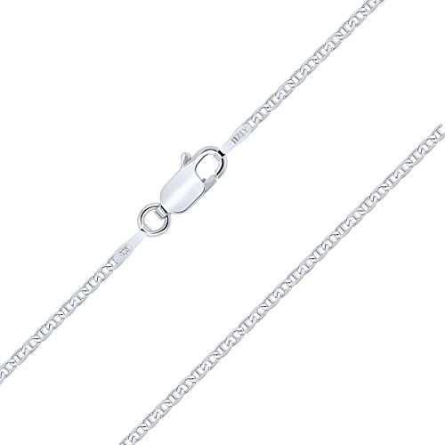 Planetys - Marine Kette 925 Sterling Silber Rhodiniert Kette - Halskette - 1.8 mm Breite Längen: 70 cm von Planetys