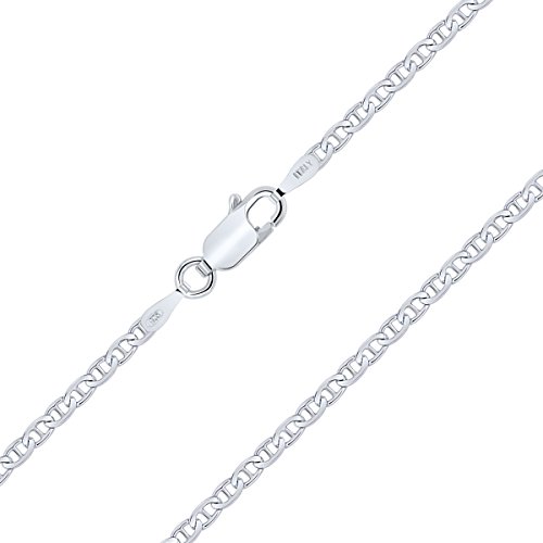 PLANETYS - Marine kette 925 Sterling Silber Rhodiniert Kette - Halskette - 2.3 mm Breite Längen: 45 cm von Planetys