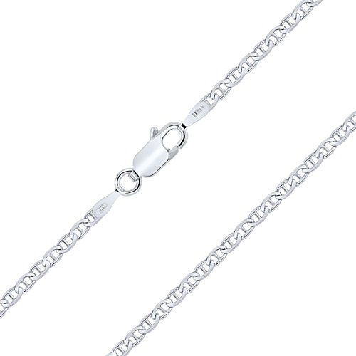 Planetys - Marine Kette 925 Sterling Silber Rhodiniert Kette - Halskette - 2.3 mm Breite Längen: 45 cm von Planetys