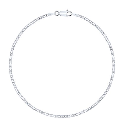Planetys - Marine Kette Knöchelkette Fußkettchen 925 Sterling Silber rhodiniert 2.3 mm Breite von Planetys