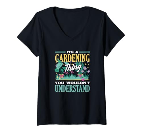 Damen Es ist eine Gartenarbeit Lustiges Gärtnern T-Shirt mit V-Ausschnitt von Plant Gardening Nature Gifts And Gift Ideas