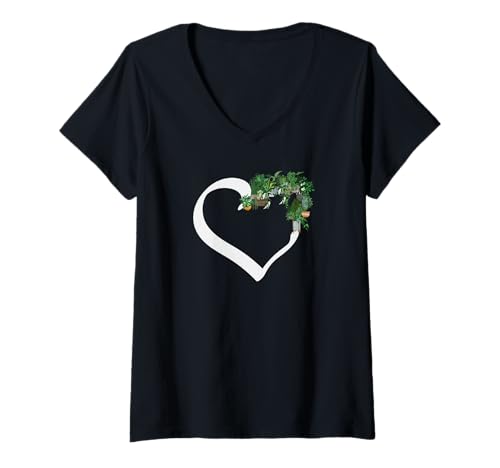 Damen Gartenpflanzen T-Shirt mit V-Ausschnitt von Plant Gardening Nature Gifts And Gift Ideas