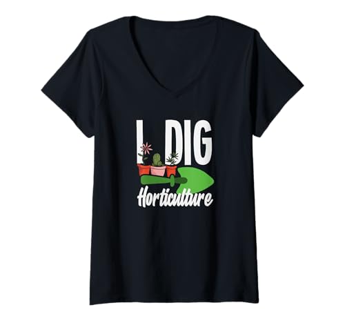 Damen Ich mag Gartenbau Lustiges Gärtnern T-Shirt mit V-Ausschnitt von Plant Gardening Nature Gifts And Gift Ideas