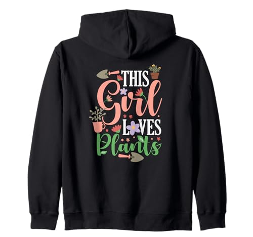 Dieses Mädchen liebt Pflanzen Lustiges Gärtnern Kapuzenjacke von Plant Gardening Nature Gifts And Gift Ideas