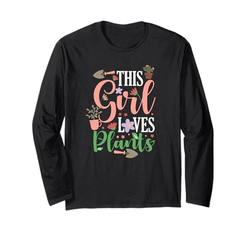 Dieses Mädchen liebt Pflanzen Lustiges Gärtnern Langarmshirt von Plant Gardening Nature Gifts And Gift Ideas