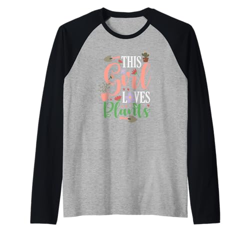 Dieses Mädchen liebt Pflanzen Lustiges Gärtnern Raglan von Plant Gardening Nature Gifts And Gift Ideas