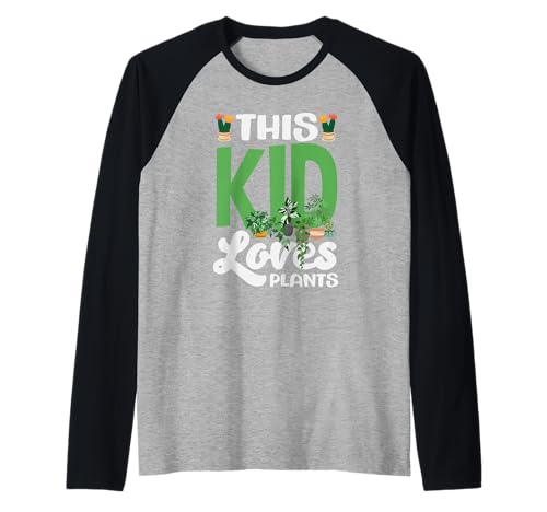 Kinder Dieses Kind liebt Pflanzen Lustiges Gartenkind Raglan von Plant Gardening Nature Gifts And Gift Ideas
