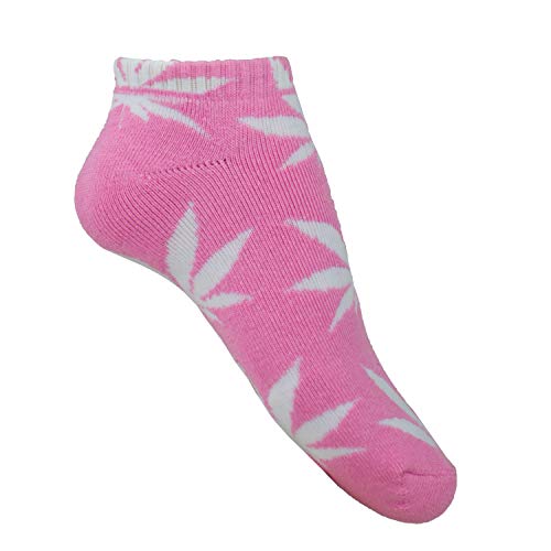 Plantlife® Sneaker Socken Halbsocken Hanf Unisex, universelle Größe Farbe: pink/weiss von Plantlife