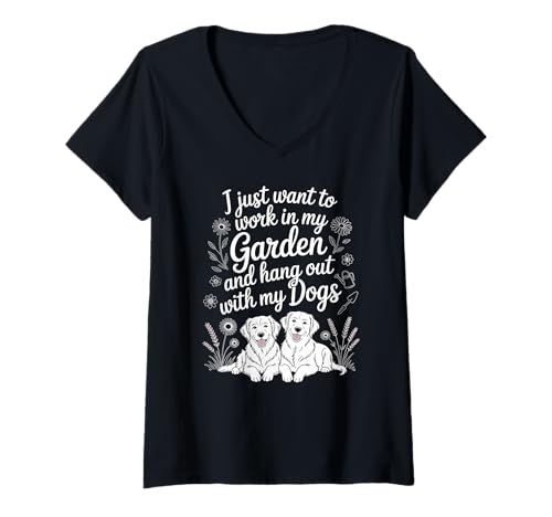 Damen Lustiger Treffpunkt mit Meinem Hundeliebhaber T-Shirt mit V-Ausschnitt Damen Lustiger Treffpunkt mit Meinem Hundeliebhaber T-Shirt mit V-Ausschnitt von Plants Best Friend Humor Nature Dog Companion