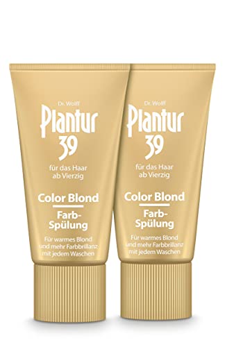 Plantur 39 Color Blond Farb-Spülung – 2 x 150 ml - Farbauffrischende Haarspülung für Frauen – für bessere Kämmbarkeit – für blondiertes und blondes Haar von Plantur 39