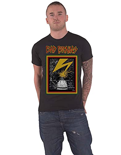 Bad Brains Lightning Bolt Official Herren Nue schwarz T Shirt von Plastic Head