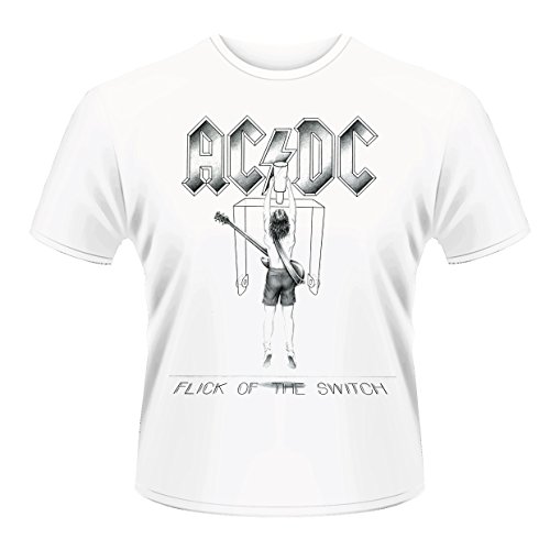 Plastic Head Herren Ac/Dc Flick of The Switch T-Shirt, Weiß-Weiß, L von Plastic Head