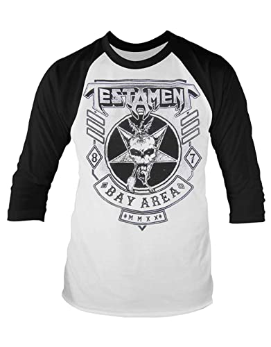 Testament Baseball T Shirt Bay Area 87 Europe 2020 Tour offiziell Herren 3/4 S von Plastic Head