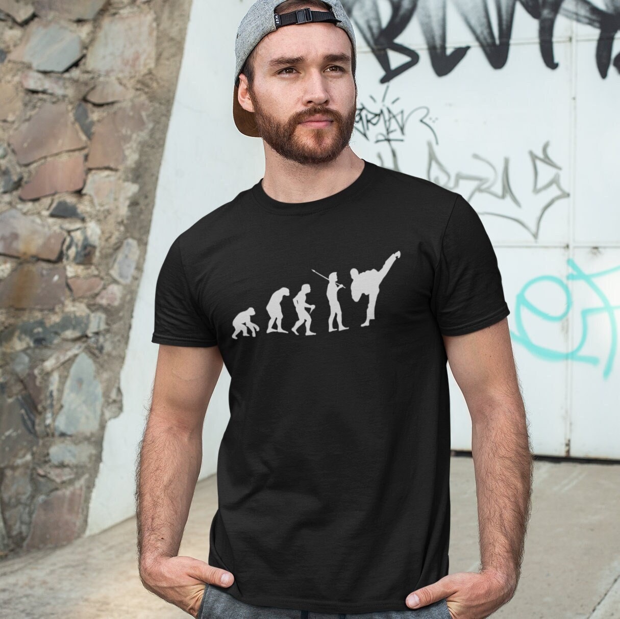 T-Shirt Evolution Des Karate T-Shirt Evolution Des Karate von PlasticRevolution