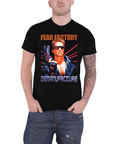 Fear Factory T Shirt Terminator Band Logo Nue offiziell Herren von Plastic Head