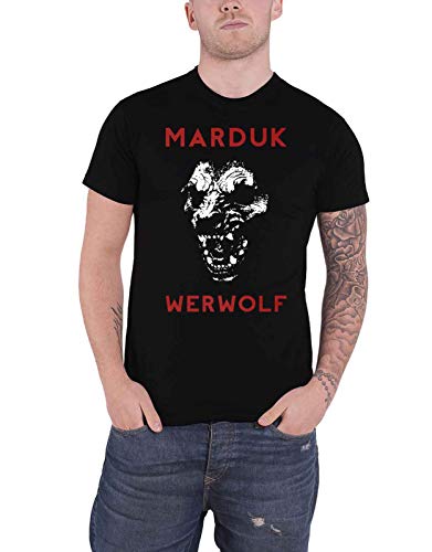 Marduk Werewolf Männer T-Shirt schwarz S 100% Baumwolle Band-Merch, Bands von Plastichead