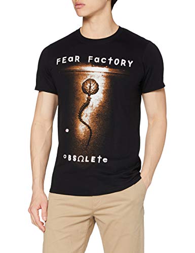 Plastic Head Herren T-Shirt Fear Factory Obsolete TSFB Banded Collar Short Sleeve Gr. L, Schwarz von Plastic Head