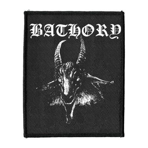 Plastichead Bathory Goat Band Logo Rectangle Sew on Patch One Size von Plastichead