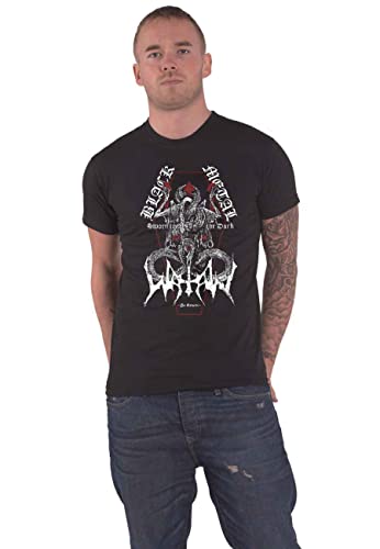 Watain T Shirt Sworn Coffin Band Logo Nue offiziell Herren Schwarz von Plastichead