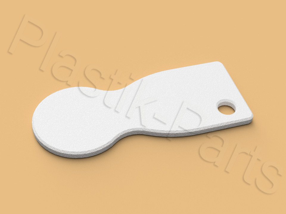 Plastik Parts Schlüsselanhänger 25x Einkaufswagenchip blanko weiß Einkaufswagenlöser Einkaufschip von Plastik Parts