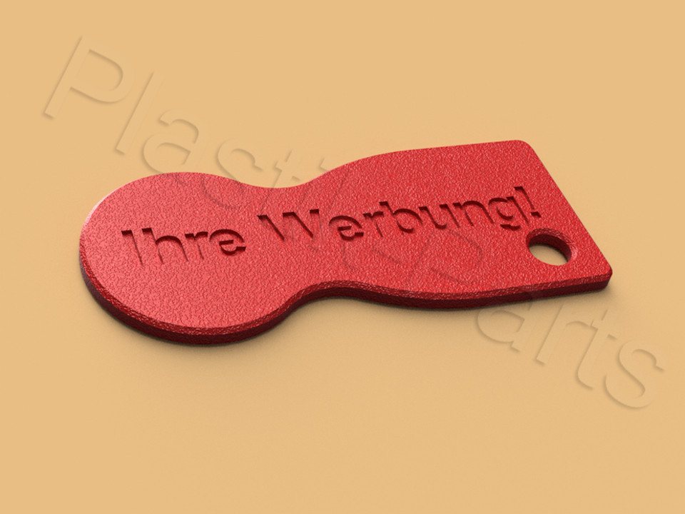 Plastik Parts Schlüsselanhänger mit Gravur Einkaufswagenchip eigenes Design Einkaufswagenlöser Einkaufschip (100-tlg) von Plastik Parts