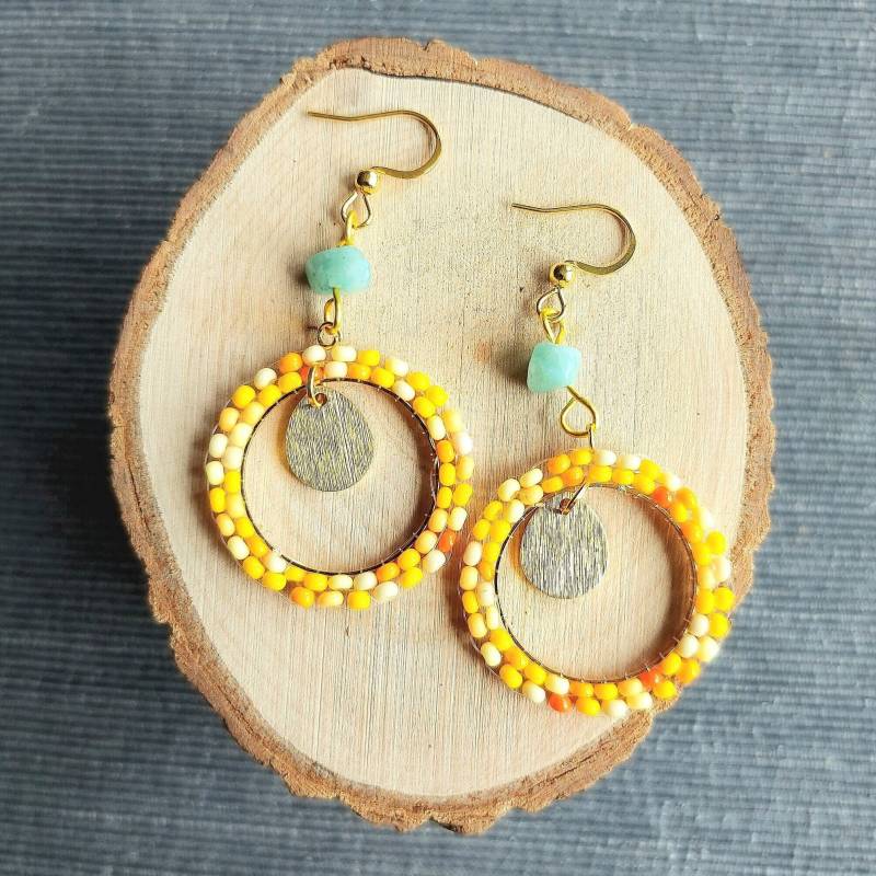 Ohrringe | Sunkissed Saatperlen Roccailles von PlattfischDesign