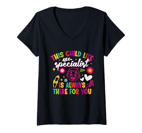 Damen Facharzt für Kinderheilkunde Appreciation Healthcare ist für CCLS da T-Shirt mit V-Ausschnitt Damen Facharzt für Kinderheilkunde Appreciation Healthcare ist für CCLS da T-Shirt mit V-Ausschnitt von Play Therapy Outfit For CCLS & Healthcare Worker