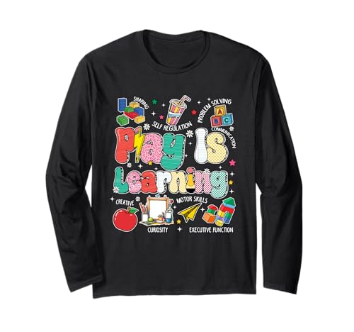 Vintage Play is Learning PreK Elementary Teacher Damen Langarmshirt Vintage Play is Learning PreK Elementary Teacher Damen Langarmshirt von Play is Learning Teacher First Day of School