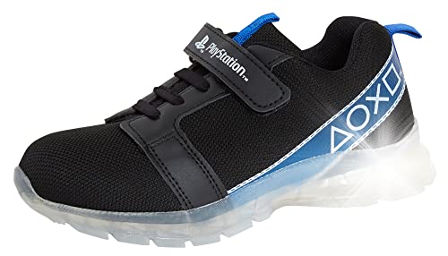 PlayStation Sony Jungen leuchtende Turnschuhe Kinder Gaming Blinklichter Sportschuhe für Gamer, Schwarz, 29 EU von Playstation