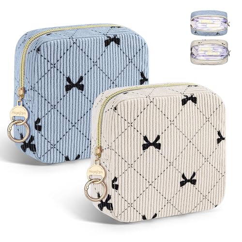 2pcs Binden Aufbewahrung Tasche für Binden und Tampons Klein Hygienebeutel für Damenbinden Perioden Menstruationstasche für Unterwegs Slipeinlagen Mädchen Notfallset Erste Periode Schule Geschenke(A) von Playexen
