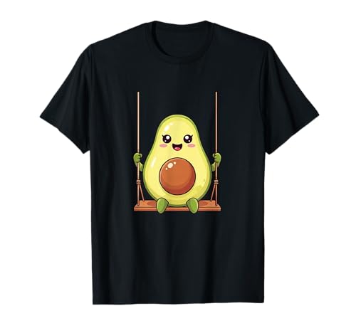 Niedliches Avocado-Cartoon-Design für Kinder T-Shirt von Playful Avocado Veggie Kids Designs