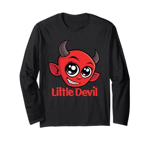 Entzückendes Design mit kleinen Teufels-Figuren für Kinder Langarmshirt von Playful Halloween Little Devil Cartoon Design