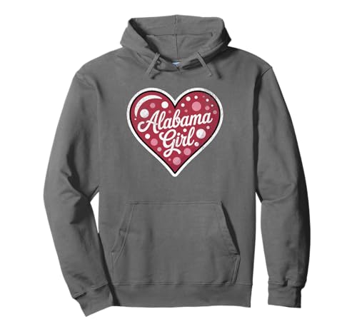 Fun Alabama Girl Retro Red Heart Bubble Design Pullover Hoodie Fun Alabama Girl Retro Red Heart Bubble Design Pullover Hoodie von Playful Retro Alabama Girls Apparel Co.