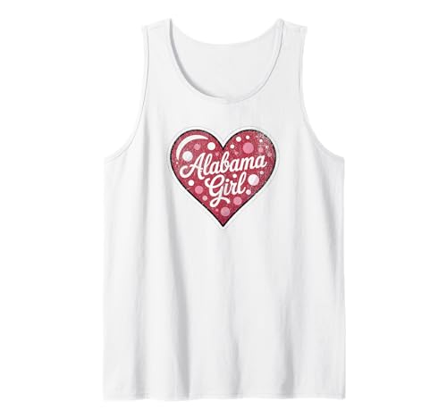 Fun Alabama Girl Retro Red Heart Bubble Design Tank Top Fun Alabama Girl Retro Red Heart Bubble Design Tank Top von Playful Retro Alabama Girls Apparel Co.