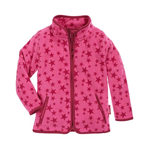 Playshoes Fleece-Jacke Unisex Kinder Outdoor-Oberteil, pink Sterne, 74 von Playshoes