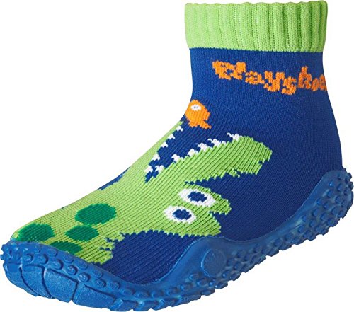 Playshoes Unisex Kinder Aquasocken Wassersportschuh Aquasocken, 174808, Krokodil von Playshoes