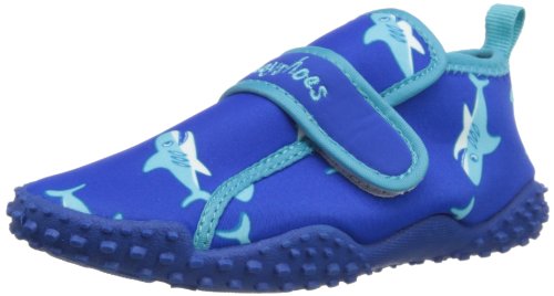 Playshoes Unisex Kinder Aquaschuhe Aqua-Schuhe Haie, Blau Haie, 20/21 EU von Playshoes