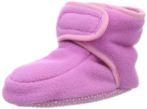 Playshoes Krabbelschuhe für Mädchen und Jungen mit rutschhemmender Noppen-Sohle, Pink, 16/17 EU von Playshoes