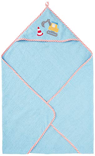 Playshoes Baby - Jungen Kapuzentuch Baustelle 340047, 17 - Bleu, 75x75cm von Playshoes