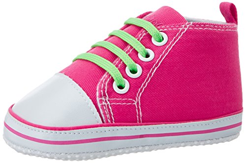 Playshoes Baby Mädchen Canvas Turnschuhe Krabbel-& Hausschuhe, Pink, 16 EU von Playshoes