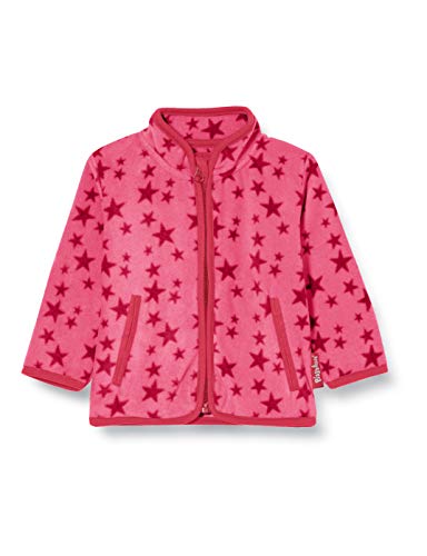 Playshoes Unisex Kinder Fleece-Jacke Outdoor-Oberteil, pink Sterne, 86 von Playshoes