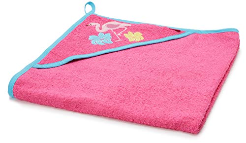 Playshoes Baby - Mädchen Kapuzentuch Flamingo 340048, 18 - Pink, 100x100cm von Playshoes