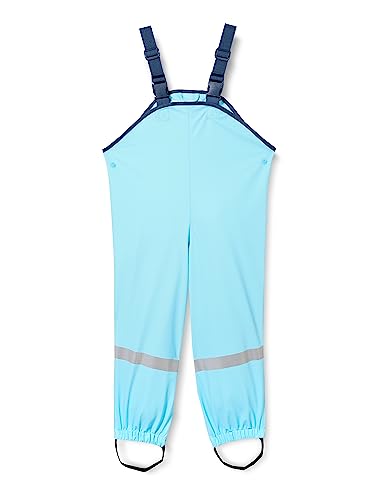 Playshoes Matschhose Regenlatzhose Ungefüttert Unisex Kinder Wind- und wasserdichte Regenhose Regenbekleidung, türkis, 80 von Playshoes