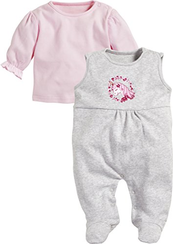 Schnizler Baby - Mädchen Strampler-set Interlock Einhorn 813071, 37 - Grau/Melange, 62 von Schnizler