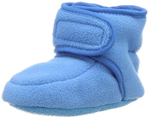 Playshoes Krabbelschuhe für Mädchen und Jungen mit rutschhemmender Noppen-Sohle, Aquablau, 18/19 EU von Playshoes