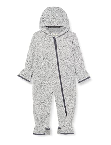 Playshoes Unisex Kinder Fleece-Overall Jumpsuit, grau Strickfleece, 62 von Playshoes
