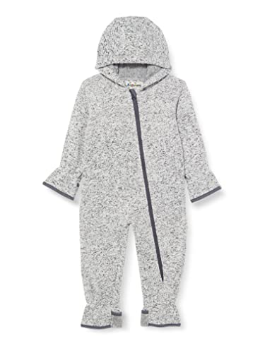 Playshoes Unisex Kinder Fleece-Overall Jumpsuit, grau Strickfleece, 74 von Playshoes