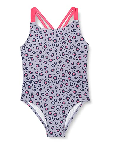 Playshoes Schwimmanzug Badebekleidung Mädchen,Grau Leo,134-140 von Playshoes