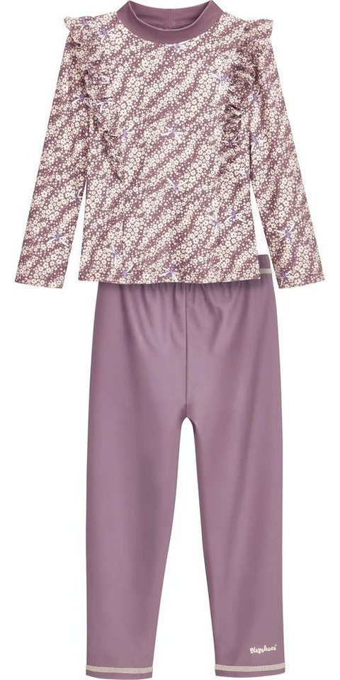 Playshoes Badeshorts Uv-Schutz Bade-Set Blümchen 1/1 Arm Und Legging von Playshoes